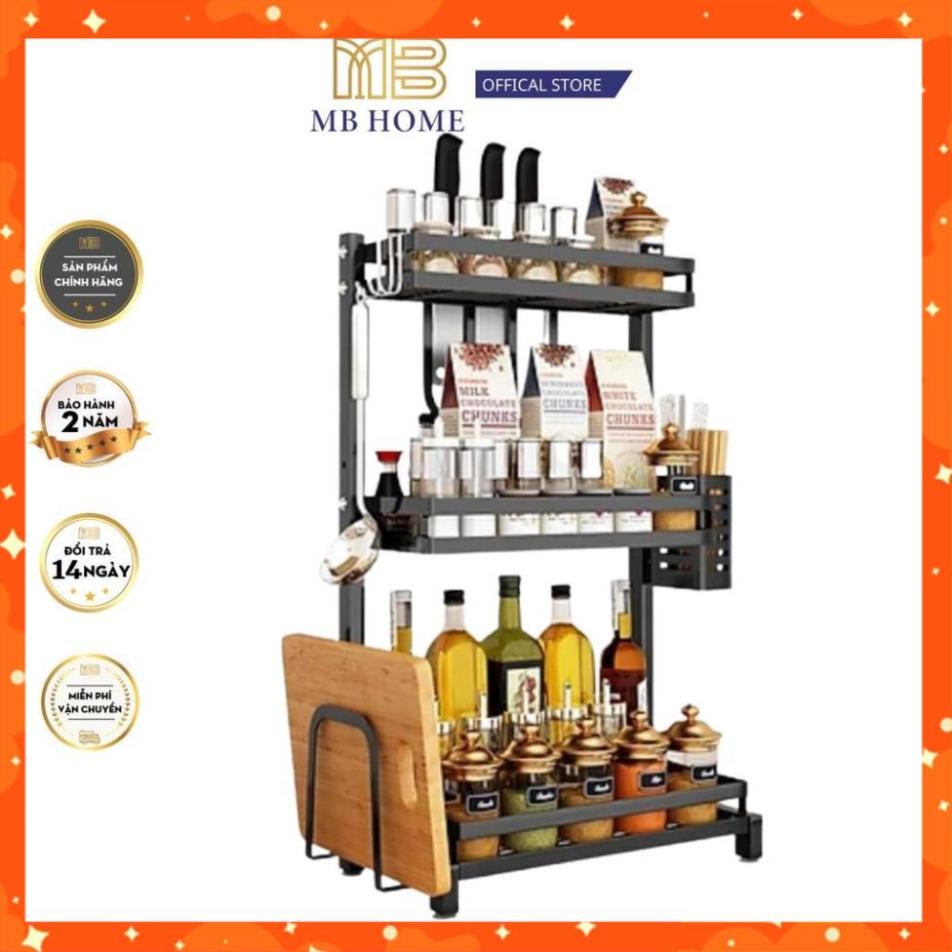 Kệ Đựng Gia Vị Đa Năng thép phủ sơn tĩnh điện , MB Home , Cao Cấp 2, 3 Tầng (NC24)..