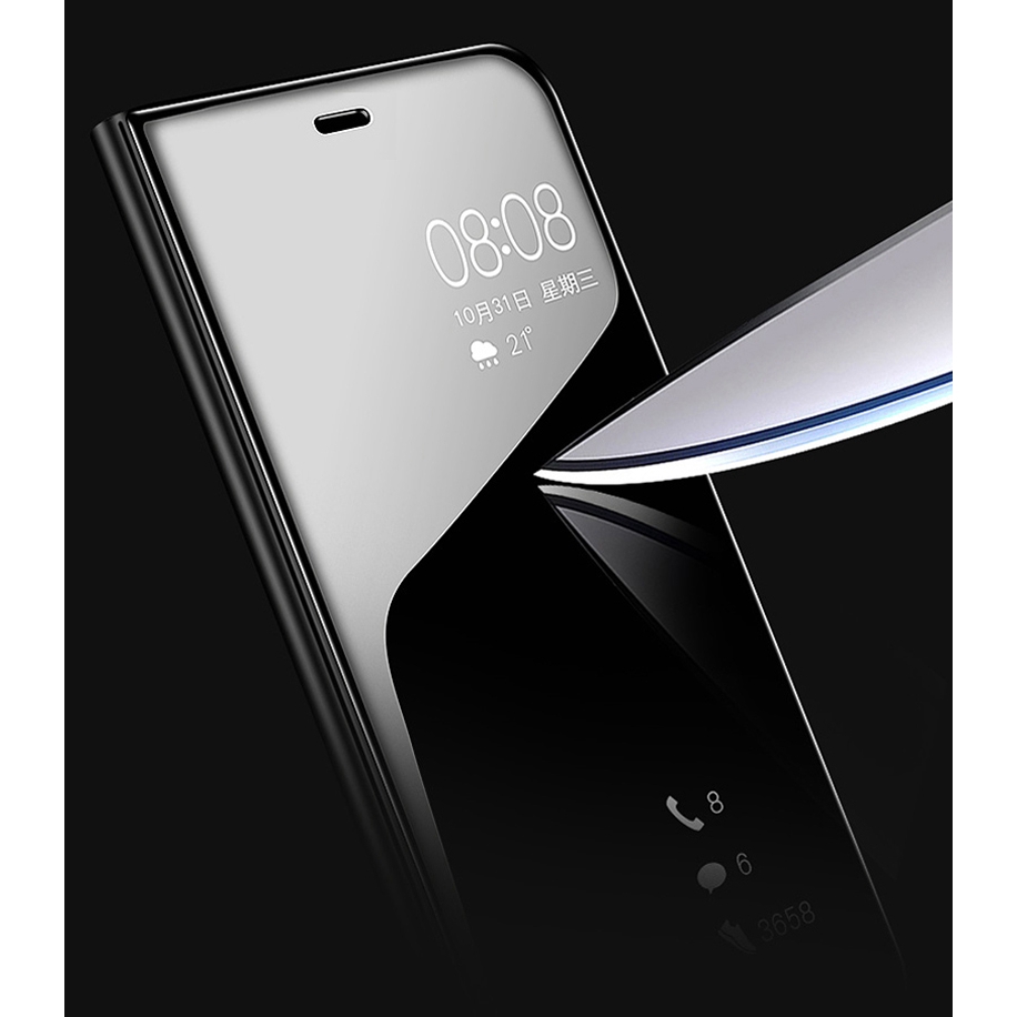 Xiaomi Redmi Note7 Note8 Note5 Note5A Note4X Case Clear View Smart Mirror Flip Stand Case