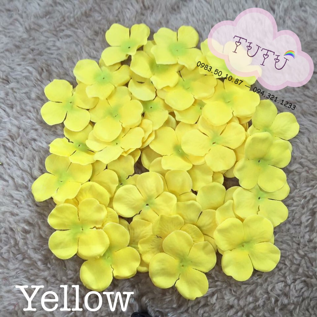 Cánh hoa lụa cẩm tú cầu 5cm  trang trí váy áo, váy tutu, sự kiện