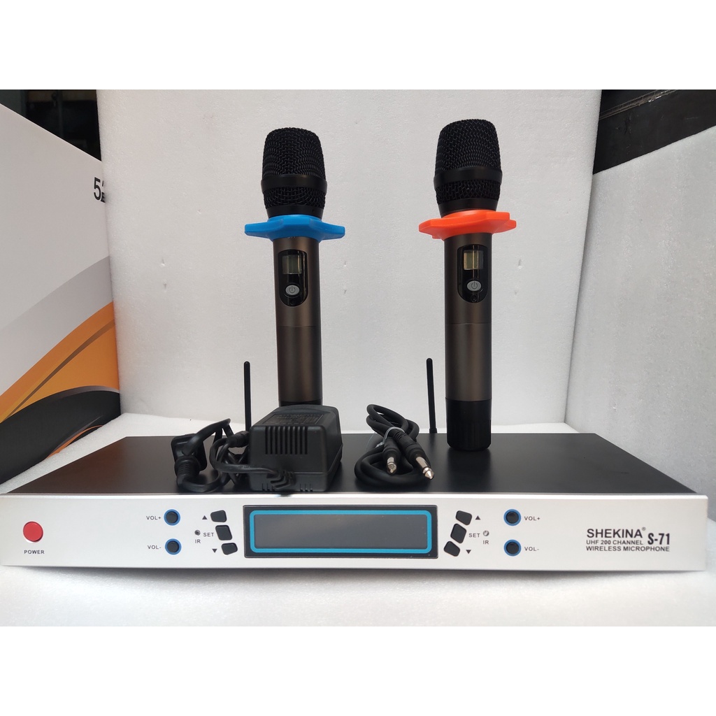 [Mã 44ELSALE2 giảm 7% đơn 300K] Micro không dây , Micro karaoke SHEKINA S-71 hàng chuẩn để hát karaoke gia đình sự kiện
