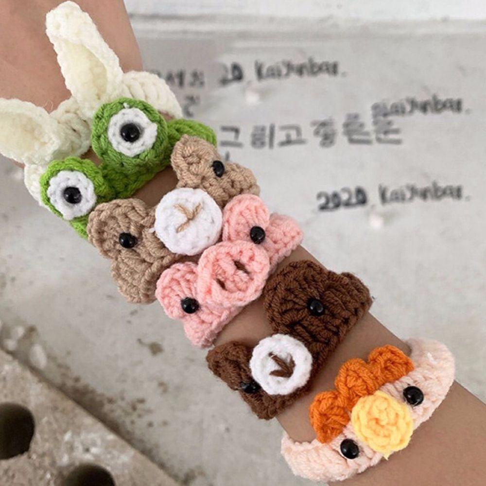 Vòng Tay Dây Len Họa Tiết Gấu Hoạt Hình Đơn Giản Phong Cách Hàn Quốc Cho Cặp Đôi