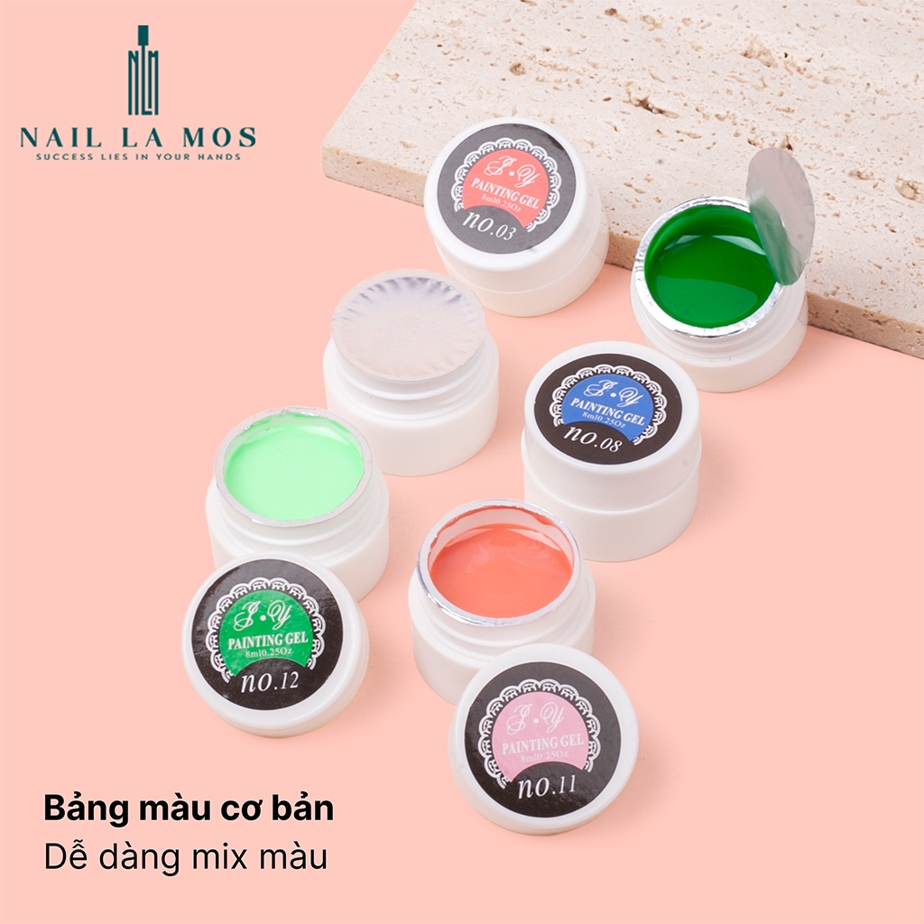 Set gel vẽ móng tạo loang 12 màu lên màu chuẩn đẹp