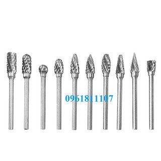 Bộ 10 mũi lũa, khắc, mài, làm lũa Vonfram cao cấp