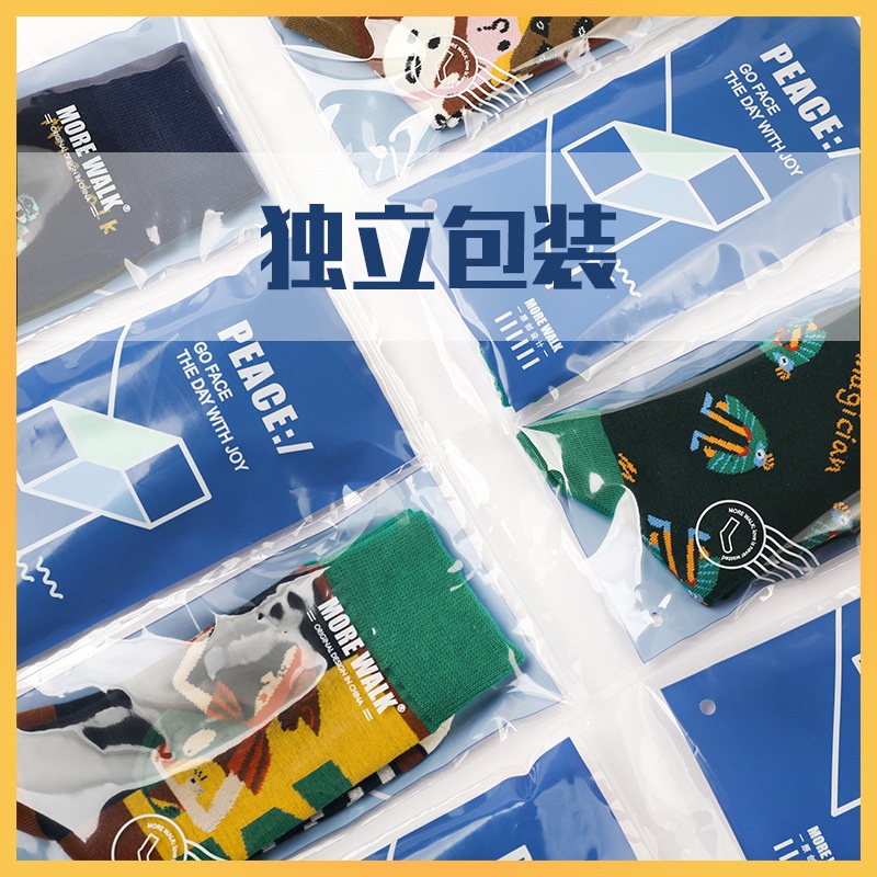 Vớ cotton tinh khiết WAFNHA D189 họa tiết hoạt hình cho unisex