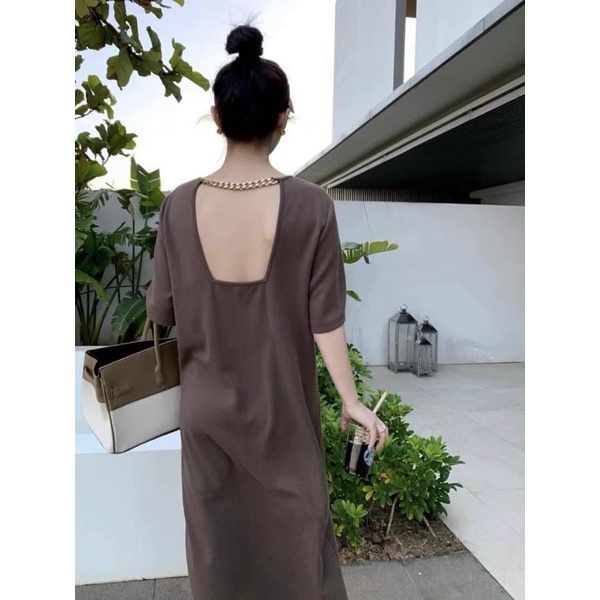 [ VÁY SUÔNG HỞ LƯNG MÓC XÍCH ]