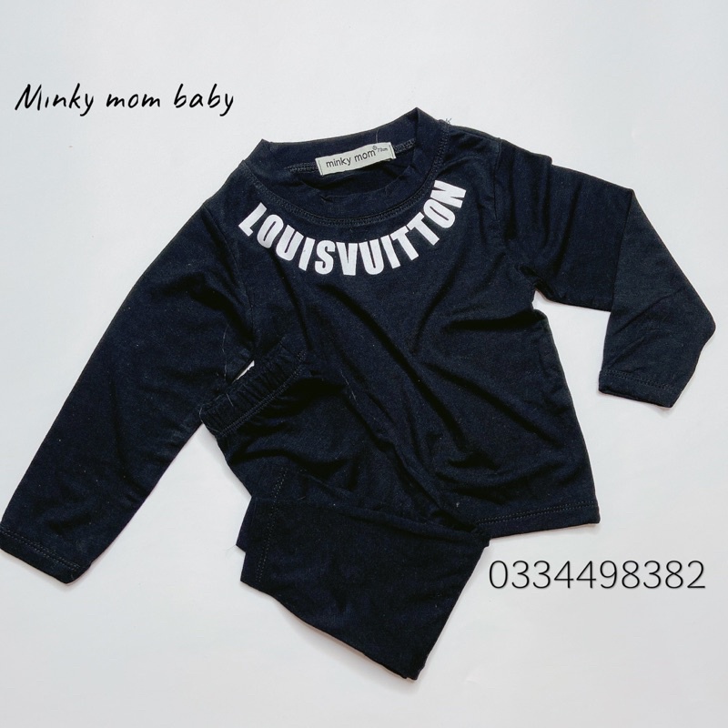 Set bộ tay dài quần dài minky mom cho bé trai và bé gái lvt