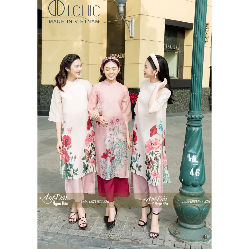 Áo Dài Cách Tân Nữ Dáng Suông Tay Ngắn A03