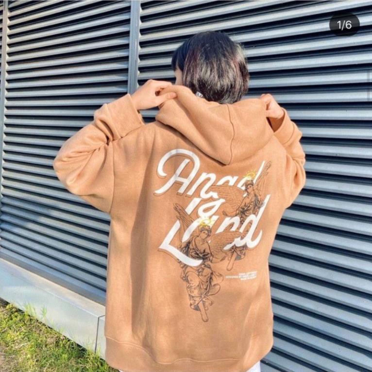 Áo hoodie in chữ Angel Land unisex, nỉ dày dặn trẻ trung dành cho nam nữ SUMMER SWEATER | BigBuy360 - bigbuy360.vn