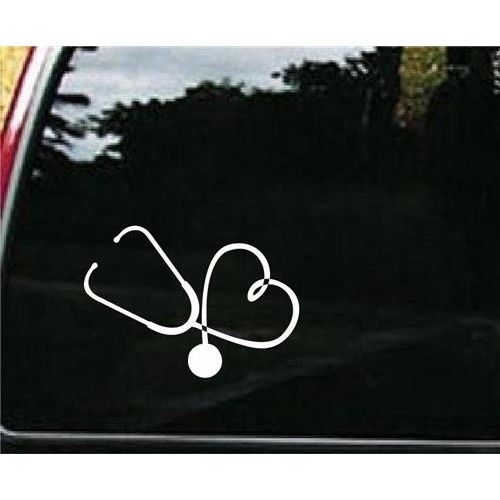 Decal Dán Trang Trí Hình Ống Nghe Bác Sĩ Cho Laptop / Xe Hơi