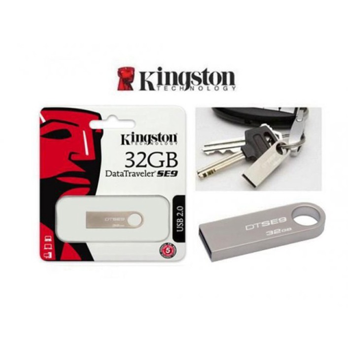 Usb Kingston 32Gb/64Gb/16Gb/  SE9 2.0, nhỏ gọn thiết kế vỏ kim loại chống nước,móc chìa khóa  Taiyoshop5