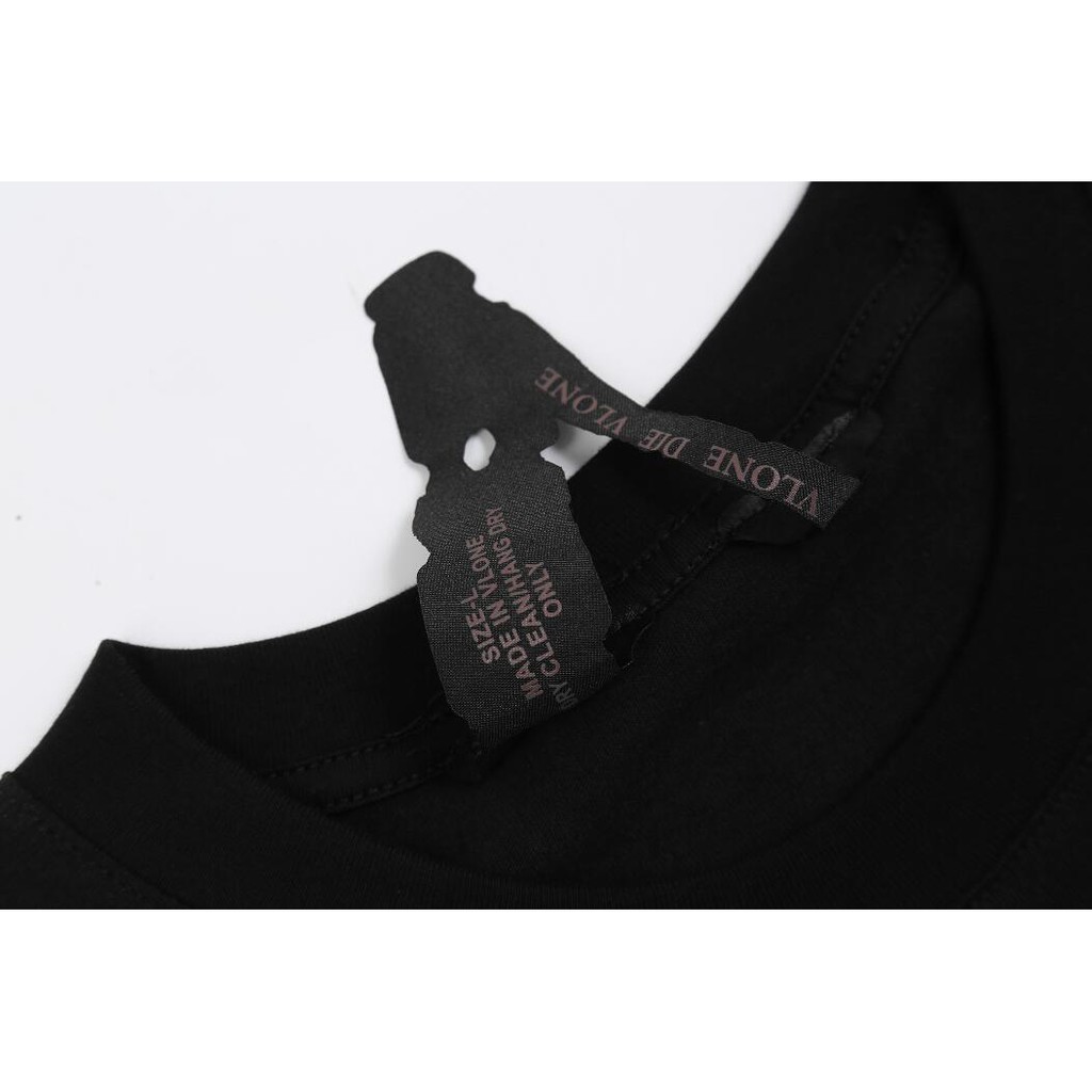 Áo thun cotton tay ngắn in hình Vlone thời trang dành cho nam nữ