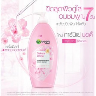 GARNIER SAKURA WHITE BODY LOTION 400 ml (Kem dưỡng trắng da)