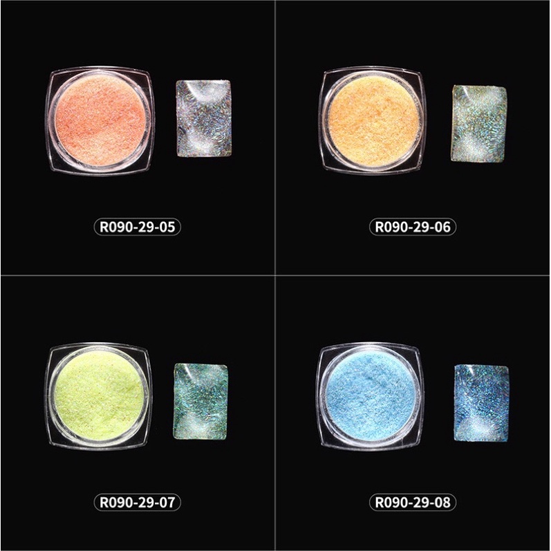 [R90-29] 12 màu nhũ tuyết, nhũ kim tuyến nhuyễn Dạ quang cao cấp, làm móng nail, trang trí phụ kiện | BigBuy360 - bigbuy360.vn