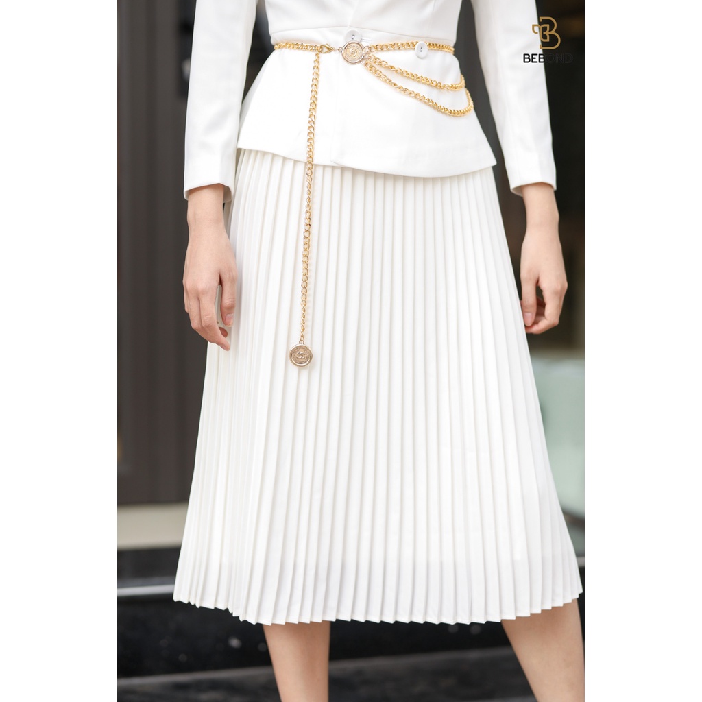 Set Áo Vest Chân Váy Nữ Màu Trắng BEBOND Phong Cách Thời Trang Hàn Quốc Cùng Chất Liệu Vải Cao Cấp BBS05 | BigBuy360 - bigbuy360.vn