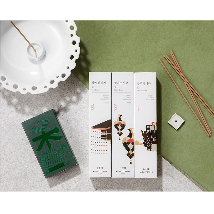 Set Nhang Trầm Hương Thảo Dược Khử Mùi, Làm Sạch Không Khí KARA YOUNG Incense Booyong Set  - K2V Shop