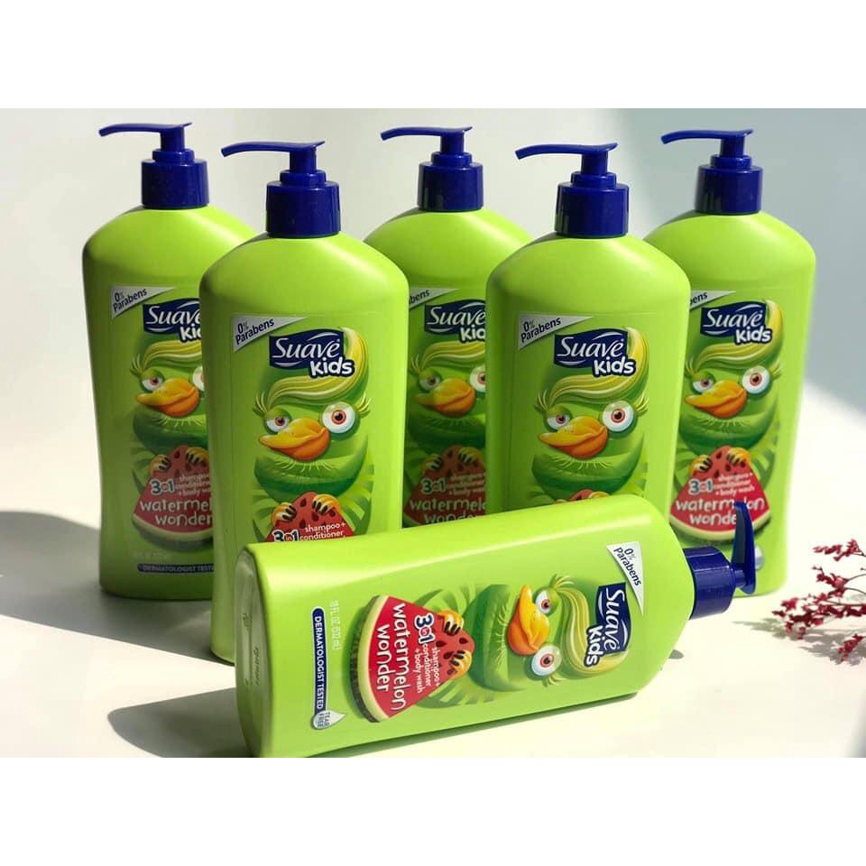 Sữa tắm gội xả Suave kid 3 in1 532ml