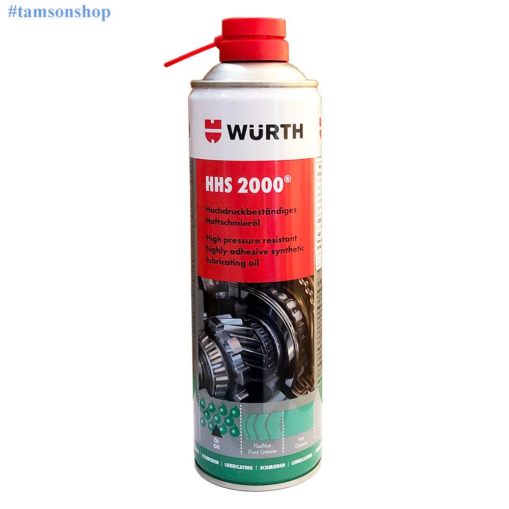 Mỡ Bò Nước Wurth HHS 2000 Adhesive Lubricant 500ml