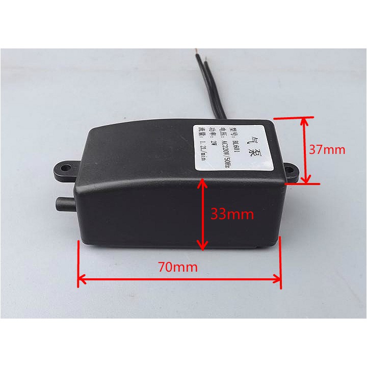 Máy Bơm Oxy Hồ cá - Bể cá. Nguồn AC 220V 50Hz 2W. Lưu lượng bơm oxy 1,2L / phút