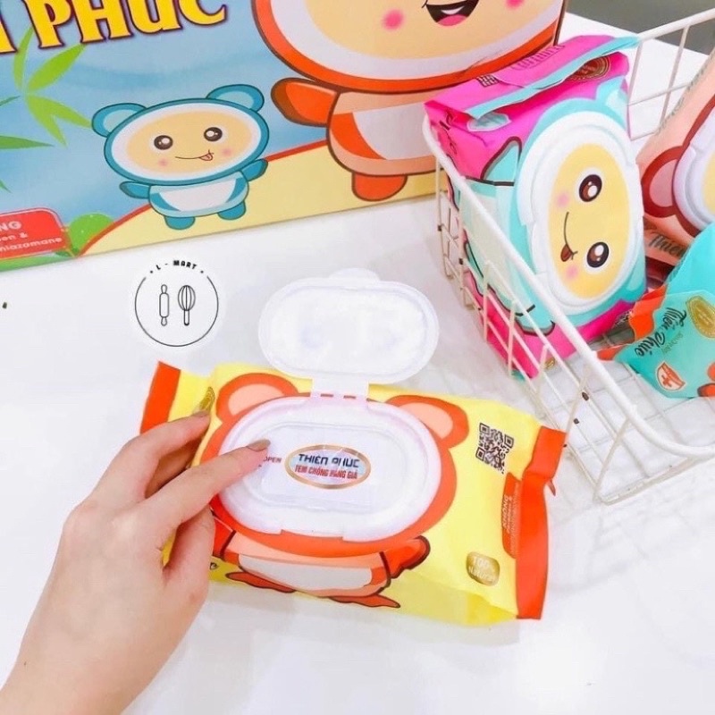 Sỉ 5 gói khăn/giấy ướt hình gấu