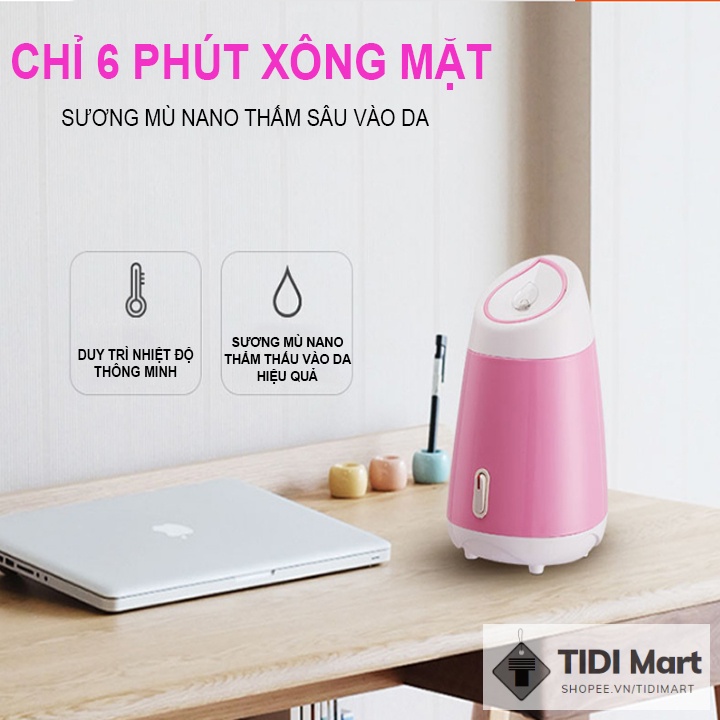 Máy xông hơi da mặt hoa quả làm sạch sâu se khít lỗ chân lông, điều tiết bã nhờn giảm mụn ẩn