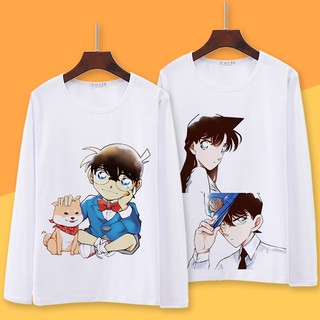 Áo Thun Tay Dài In Hình Thám Tử Lừng Danh Conan Thời Trang Cho Nam Nữ