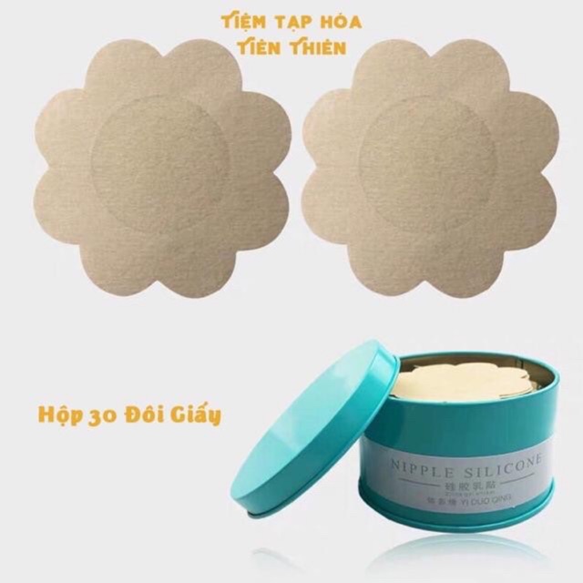 Hộp 30 đôi dán nhũ hoa giấy