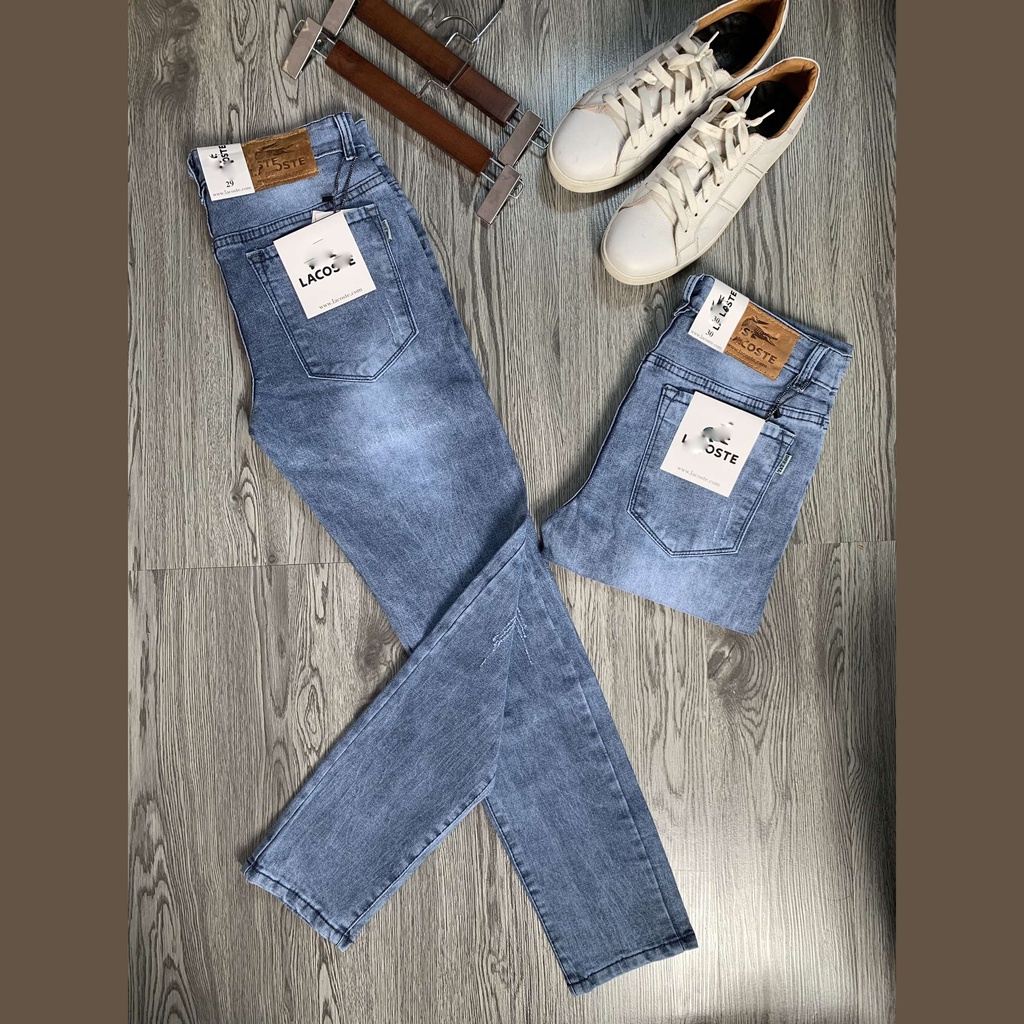 Quần jean nam xanh đá, Jean nam dáng slimfit co dãn, quần jean nam cao cấp hot trend