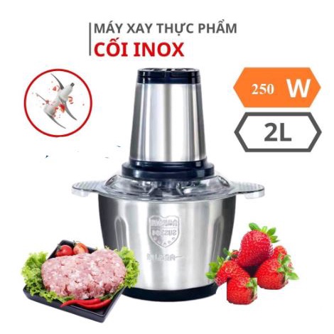 BẢO HÀNH 1 ĐỔI 1 Máy xay thịt, máy xay đa năng, công suất 250W, cối inox304, 4 lưỡi dao sắc bén