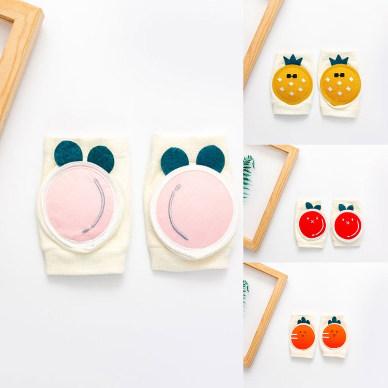 1 cặp đệm bảo vệ đầu gối giữ ấm chống trượt điều chỉnh được cho bé sơ sinh 0-3 tuổi