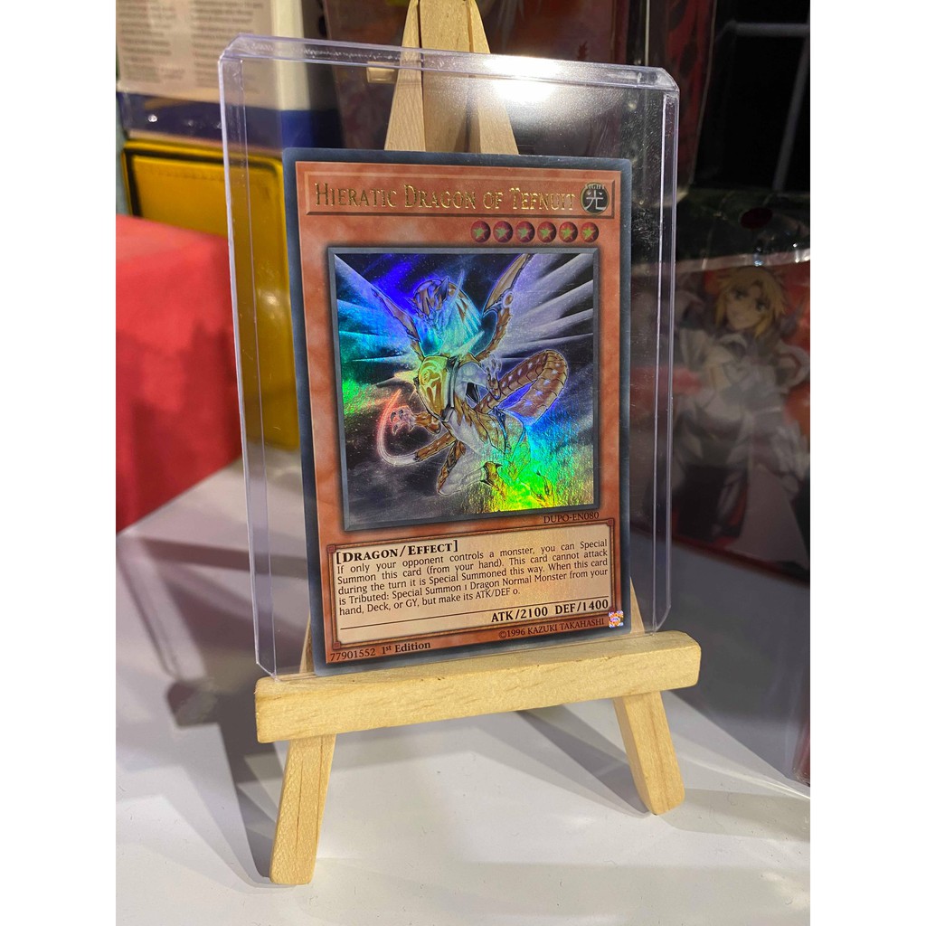 Lá bài thẻ bài Yugioh Hieratic Dragon of Tefnuit – Ultra Rare - Tặng bọc bài nhựa bảo quản