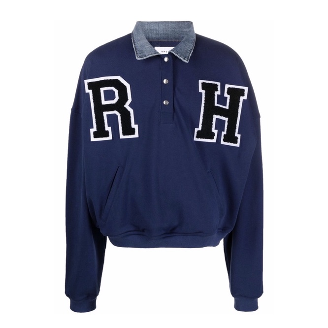 Áo nỉ RHUDE letter patch cotton sweatshirt ss21