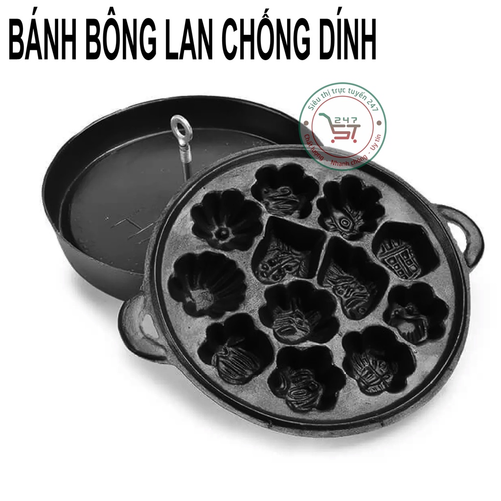 Khuôn bánh bông lan bánh thuẫn chống dính sử dụng trên nhiều loại bếp tiện dụng