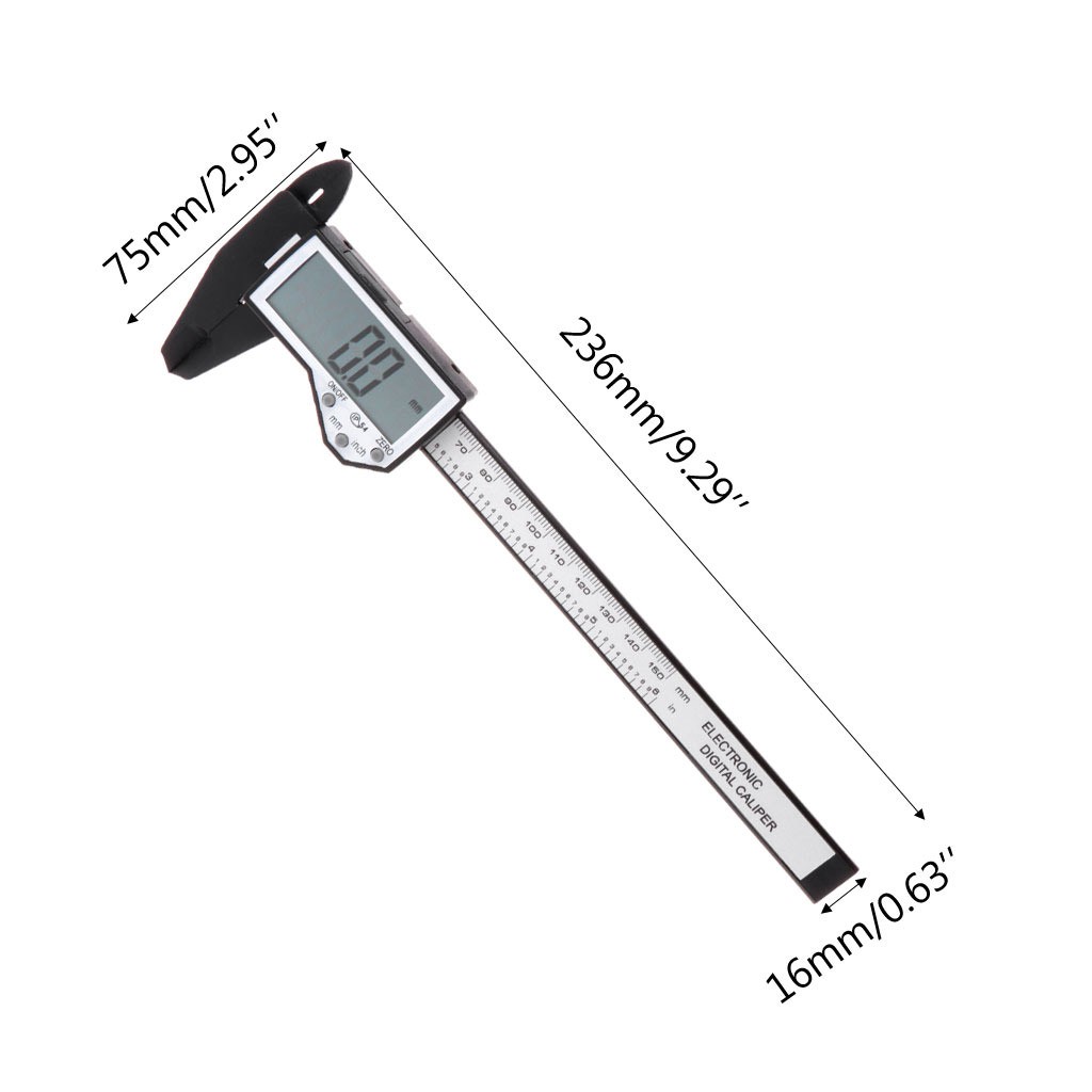 Thước kẹp điện tử đo ngoài với màn hình LCD lớn chống thấm nước IP54 tiện lợi