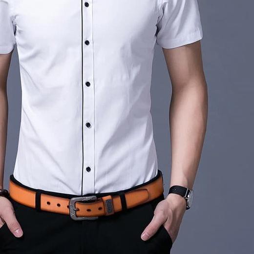 ♠ Áo thun Cotton trắng ngắn tay thời trang cho nam ➤
