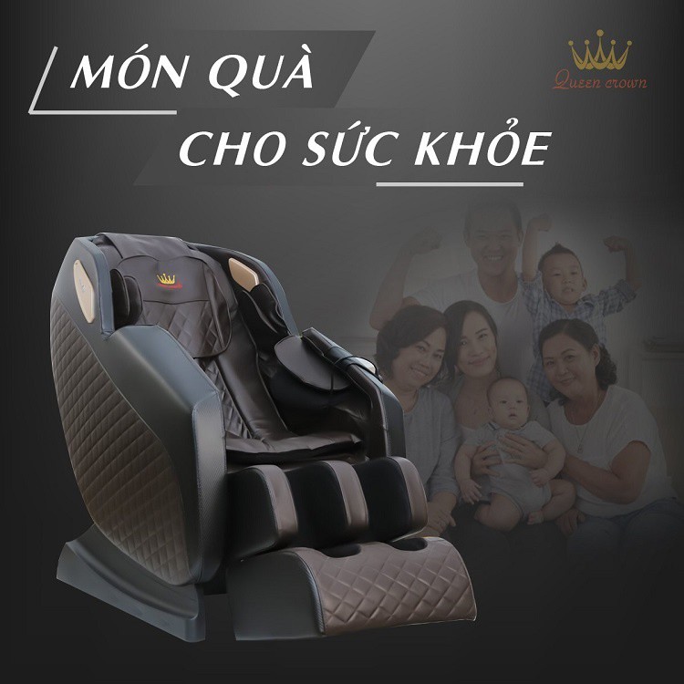 [ HÀNG CHÍNH HÃNG] Ghế Massage QueenCrown QC LX3 - Thiết lập đến 6 bài tập massage chuyên biệt