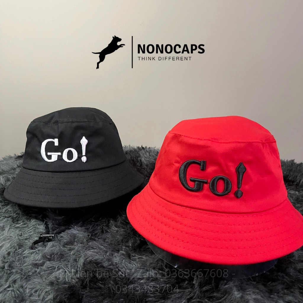 Nón Tai Bèo Bé Trai Gái Thời Trang Vành Cụp Thêu Go Cho Bé 3-6 Tuổi Phong Cách Mũ Bucket Unisex