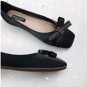 Giày Búp Bê Da Mềm Đế Bằng Mũi Nhọn Dễ Phối Đồ Thời Trang Cho Nữ Size 32-44