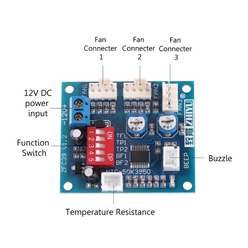 Mô Đun Cảm Biến Điều Khiển Nhiệt Độ Quạt Cpu 12v