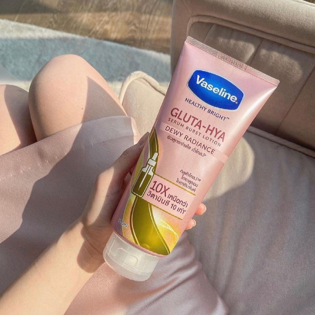 Sữa dưỡng thể VASELINE 10x Vaseline Healthy Bright Gluta-Hya Serum Burst ban ngày và đêm