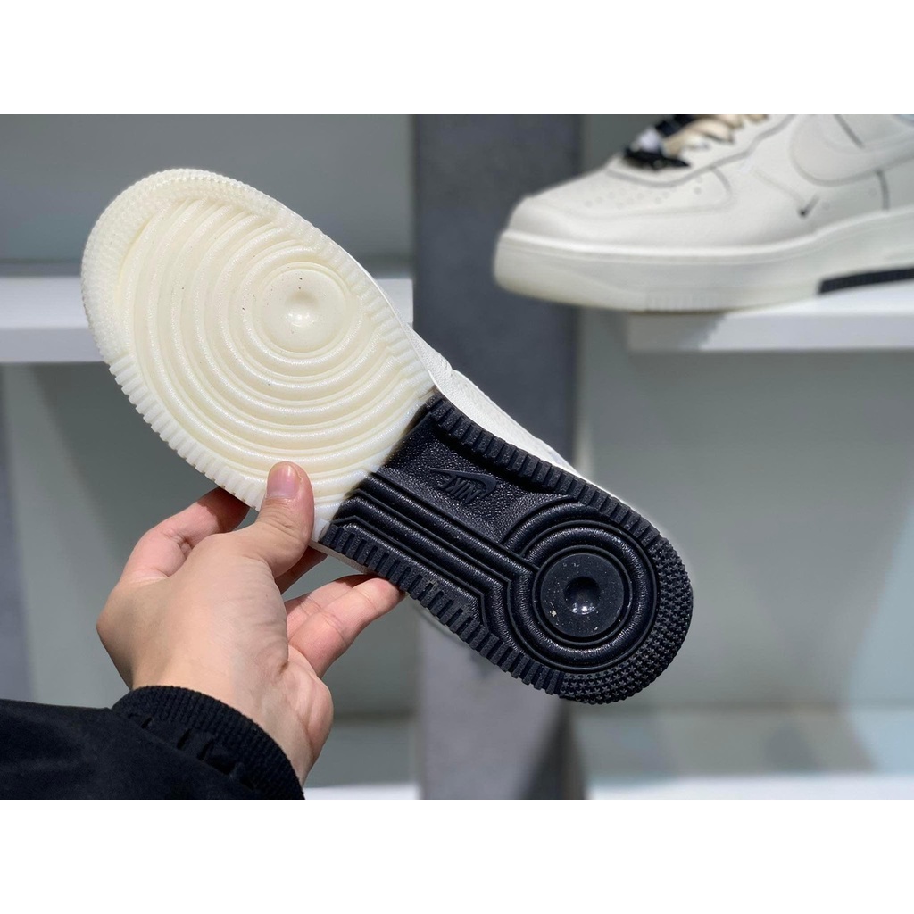 Giày Air Force 1 be sữa chuẩn S.Cấp nguyên bản cho nam nữ, Present Original Sneaker