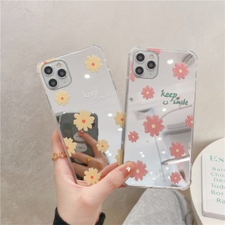 Ốp lưng gương chống sốc dành cho iphone flowers - ab2141