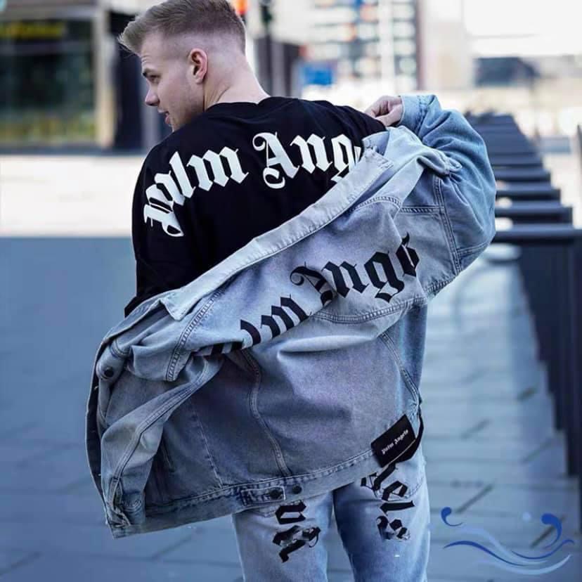 Áo Khoác Jeans, Áo Jackets Jeans Đôi Tay Khóa Unisex Cho Cả Nam Và Nữ Vải Jeans Xuất Dày Dặn