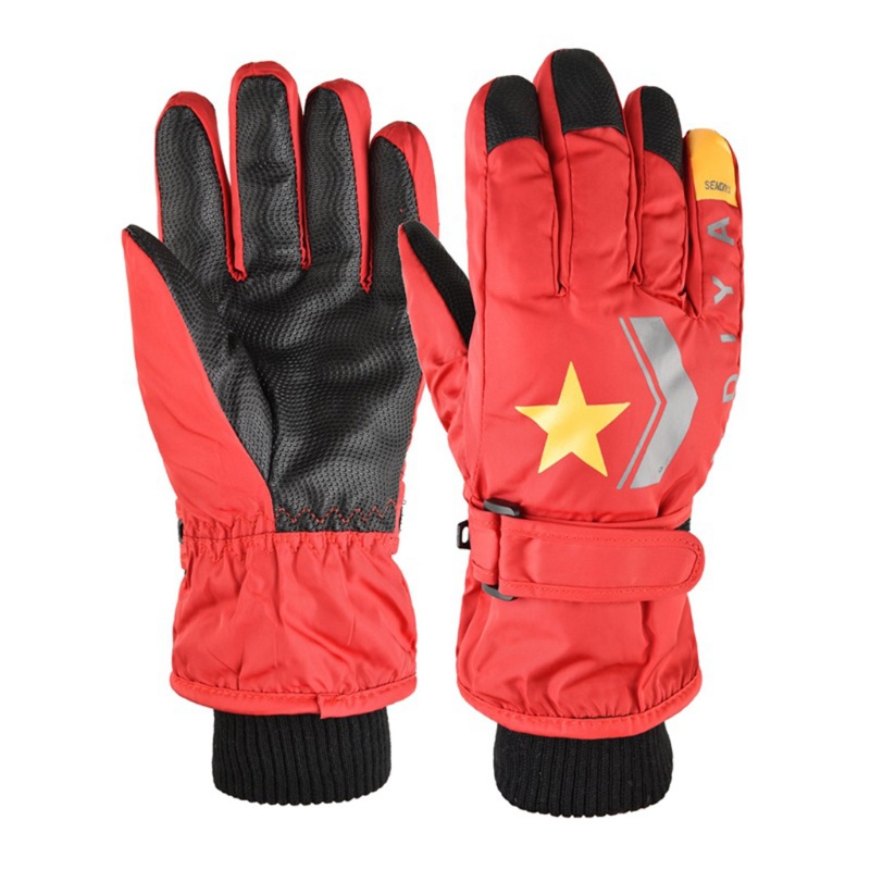 Găng Tay Trượt Tuyết Dày Dặn Ấm Áp Chống Gió Chống Thấm Nước Cho Bé