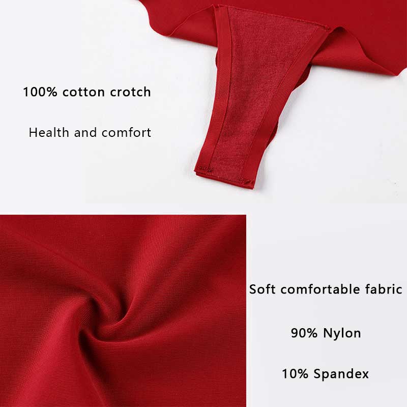 AOFEIQIKE Quần lót lọt khe vải lụa không viền đũng quần hút ẩm cho nữ S-XXL