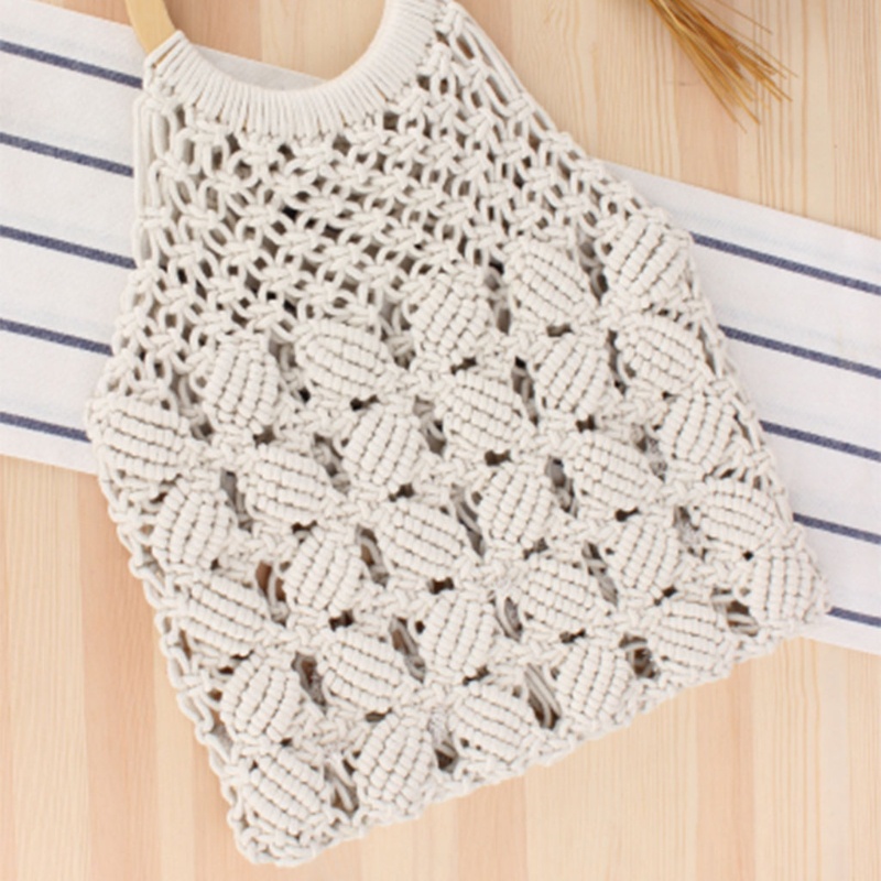 Túi Lưới Tròn Đan Sợi Cotton 10MK Phong Cách Retro Mùa Hè Dùng Làm Đạo Cụ Chụp Ảnh