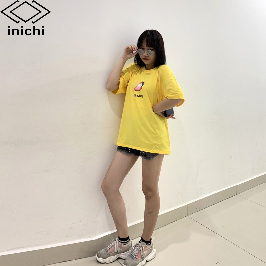 Áo thun tay lỡ INICHI A611 form rộng oversize nữ