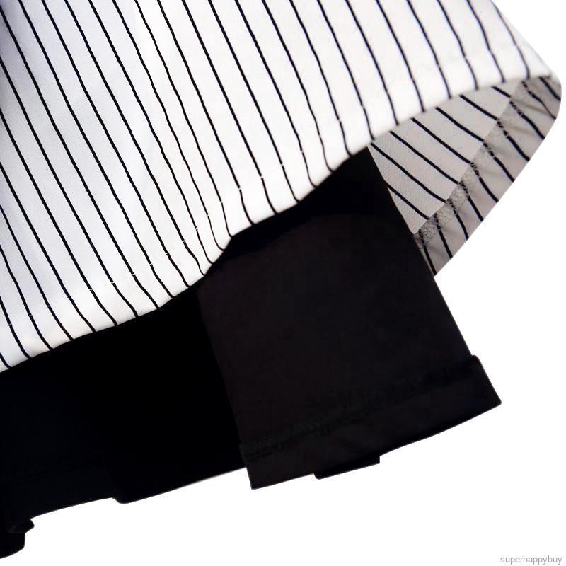 Đầm form rộng phối màu thời trang