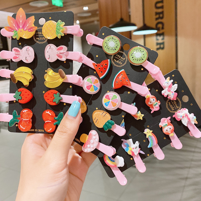 Set kẹp tóc thiết kế dễ thương dành cho bé gái