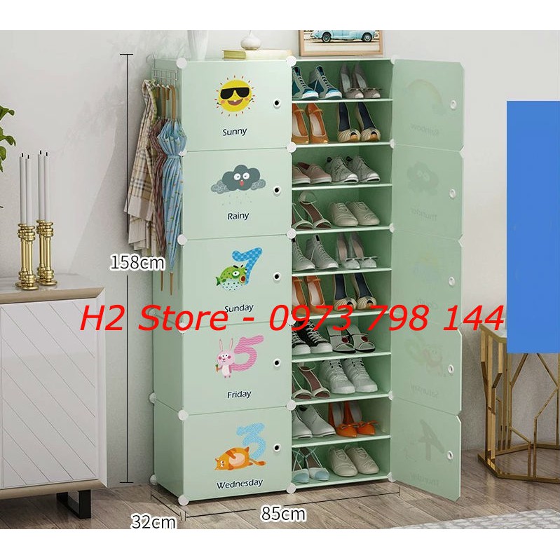 TỦ ĐỂ GIÀY BỘ CỐM CỬA SỐ ĐẾM 20 Ô (chia ô) ĐA NĂNG