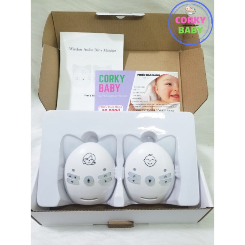 [hàng có sẵn]Máy báo khóc Corky Baby mbk00 - không cần cắm điện, loa to, tiếng rõ, giao tiếp 2 chiều giữa mẹ và bé yêu